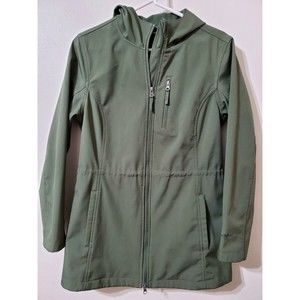 Free Tech Womens Jacket Coat Full Zip Hooded Anorak Sea Turtle Green Size M 8-10